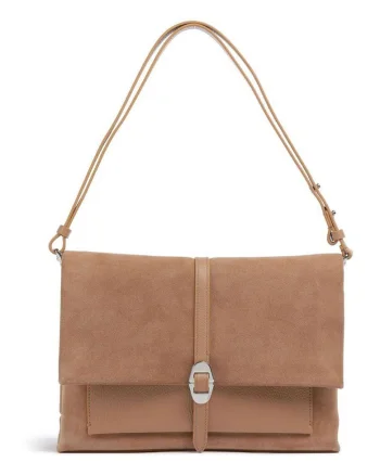 Geanta de umar  Dorian piele naturala nude 34x24x13 cm