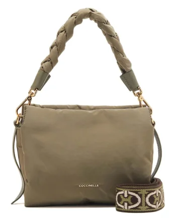 Geanta cu model matlasat Boheme, Verde deschis