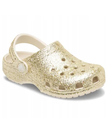 Saboti copii,  Classic Chunky Glitter, bej, Auriu
