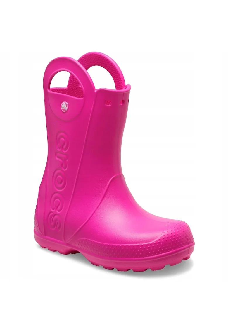 Cizme ploaie copii,  Handle Rain Boot, Roz, Roz aprins