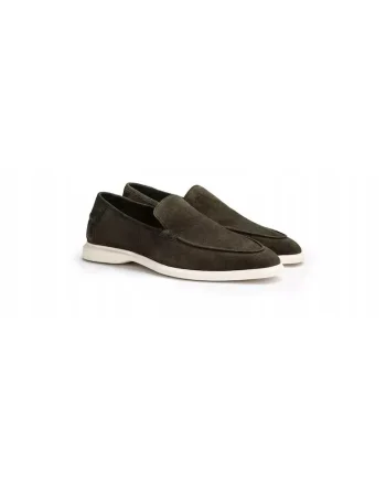 barbati Stride Flex, piele intoarsa, Kaki inchis