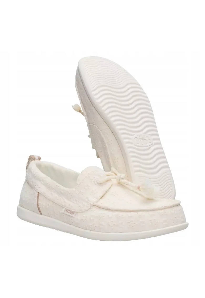 Femei, Harbor Breeze Lo Eyelet, textil, roz pal, Crem