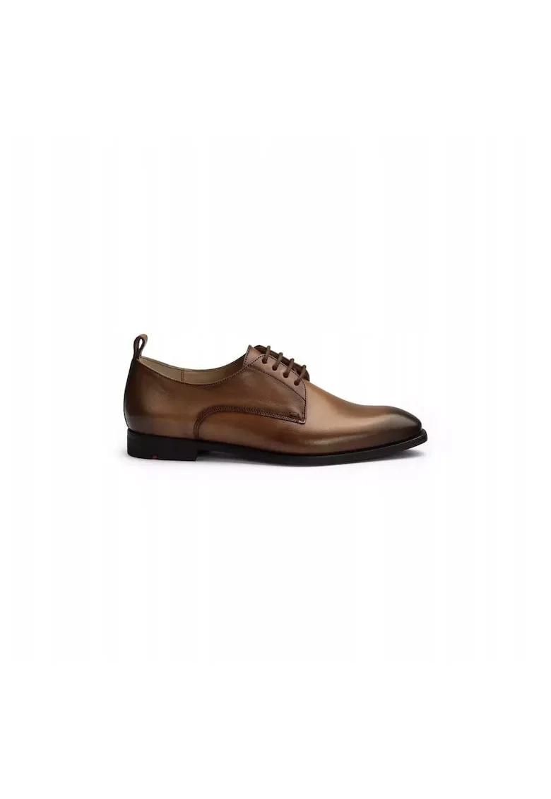 Pantofi derby  SKY 110, piele cognac, Maro cognac