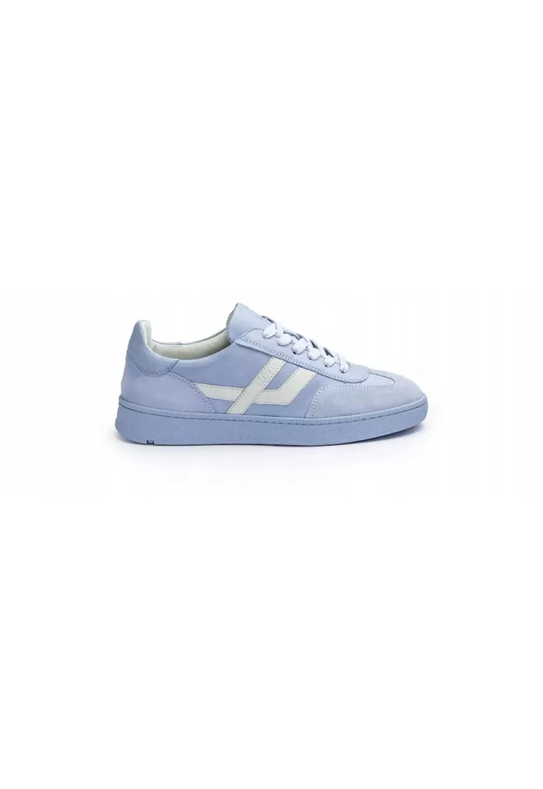 Sneakers BRAVA, piele naturala, albastru, Alb/Albastru deschis