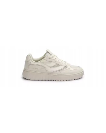 Sneakers femei TORO WAVE, piele naturala si alb, Ecru