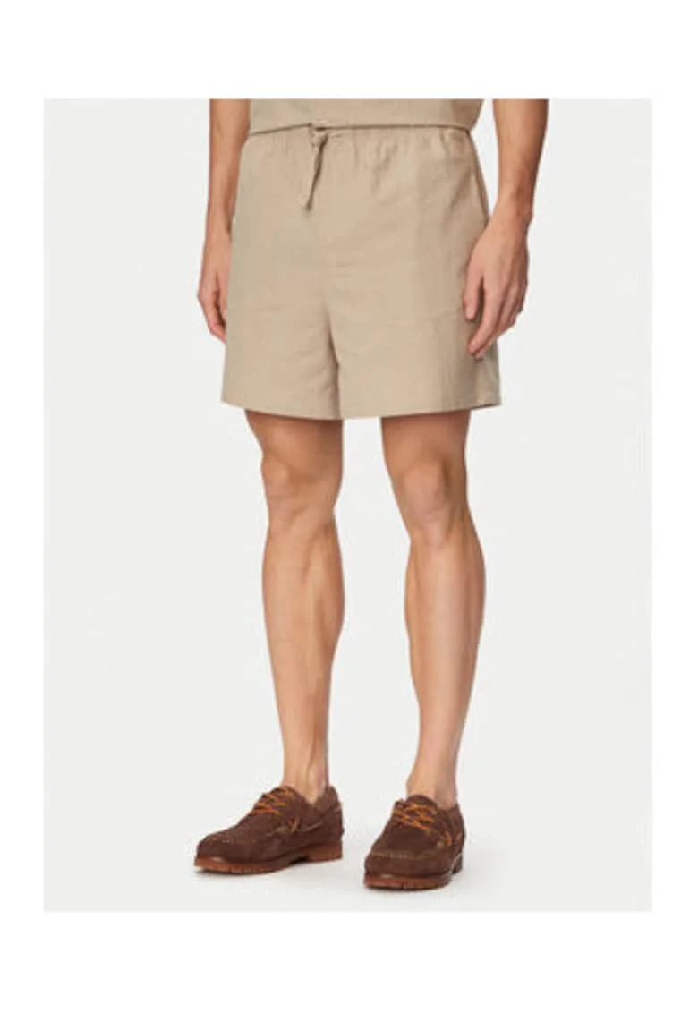 Pantaloni scurti barbati,  casual, bej, bumbac,