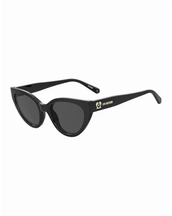 Ochelari de soare cat-eye cu lentile uni, Negru