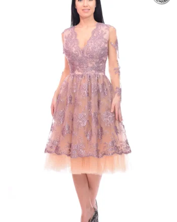 Rochie de ocazie clos din broderie pretioasa