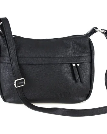 Geanta dama Donata GT718, piele naturala, negru