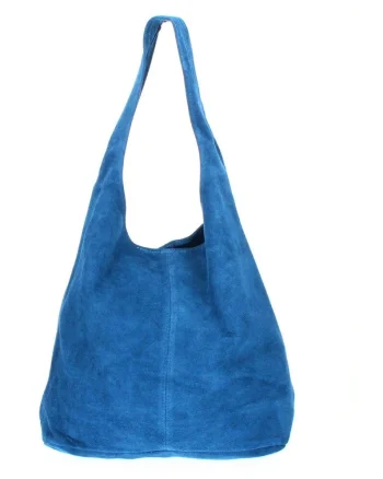 Geanta dama Monica GT1569, piele intoarsa, jeans