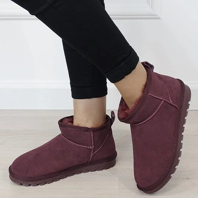 Ghete bordo din piele naturala W5821 118