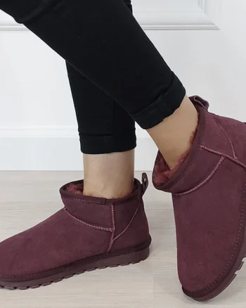 Ghete bordo din piele naturala W5821 118
