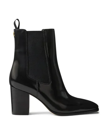 Lauren Ralph Lauren ghete scurte cu toc pentru femei din piele Rlyn Bte Hl