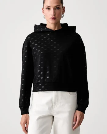 Armani Exchange hanorac cu glugă pentru femei cu bumbac