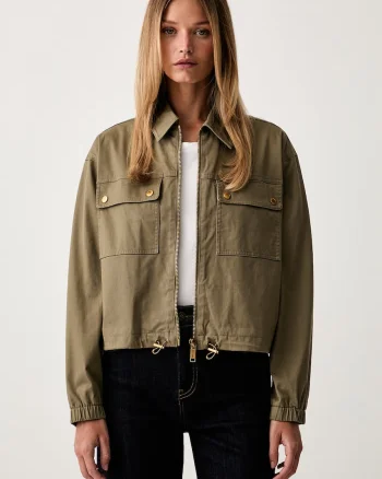 MICHAEL Michael Kors jachetă scurtă pentru femei cu bumbac