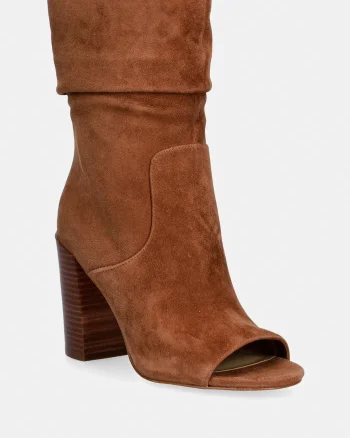 MICHAEL Michael Kors botine pentru femei din piele întoarsă Shayna Heeled Bootie