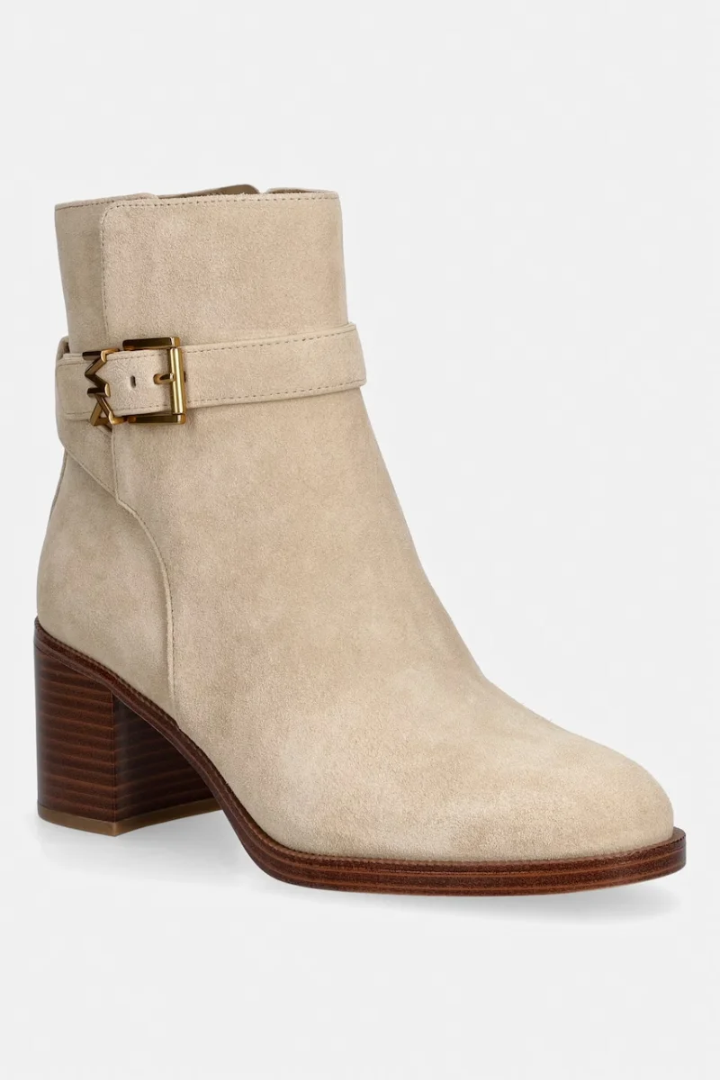 MICHAEL Michael Kors botine pentru femei din piele întoarsă Rachel Heeled Bootie