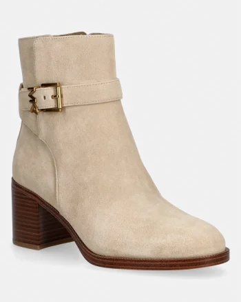 MICHAEL Michael Kors botine pentru femei din piele întoarsă Rachel Heeled Bootie
