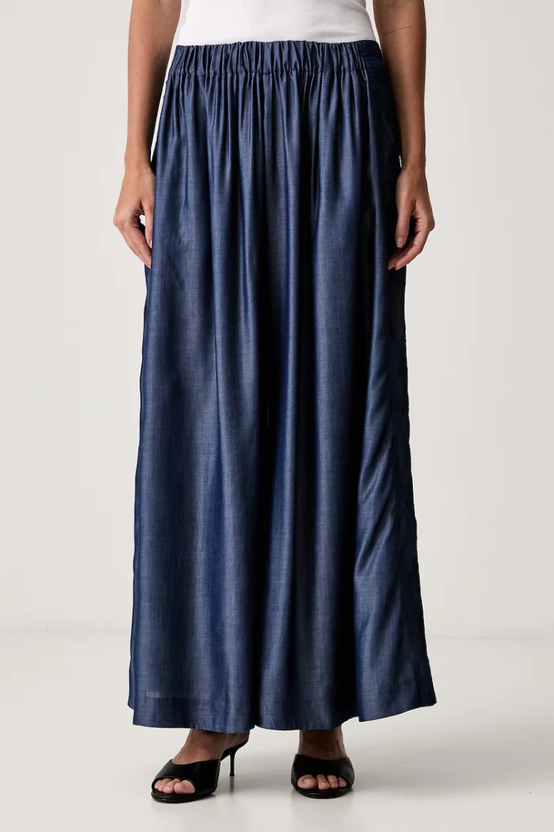 BOSS pantaloni wide leg pentru femei din lyocell Talini