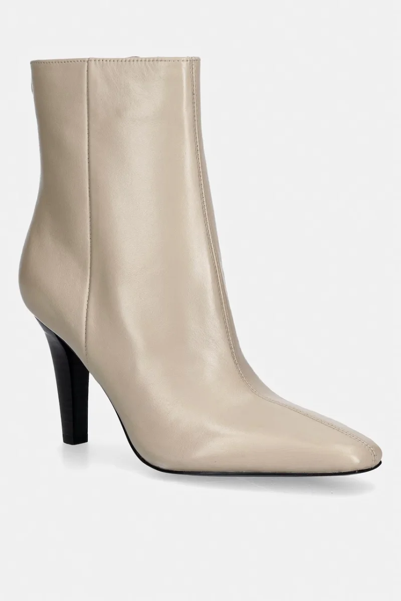 Guess botine cu toc înalt pentru femei din piele RAFFA
