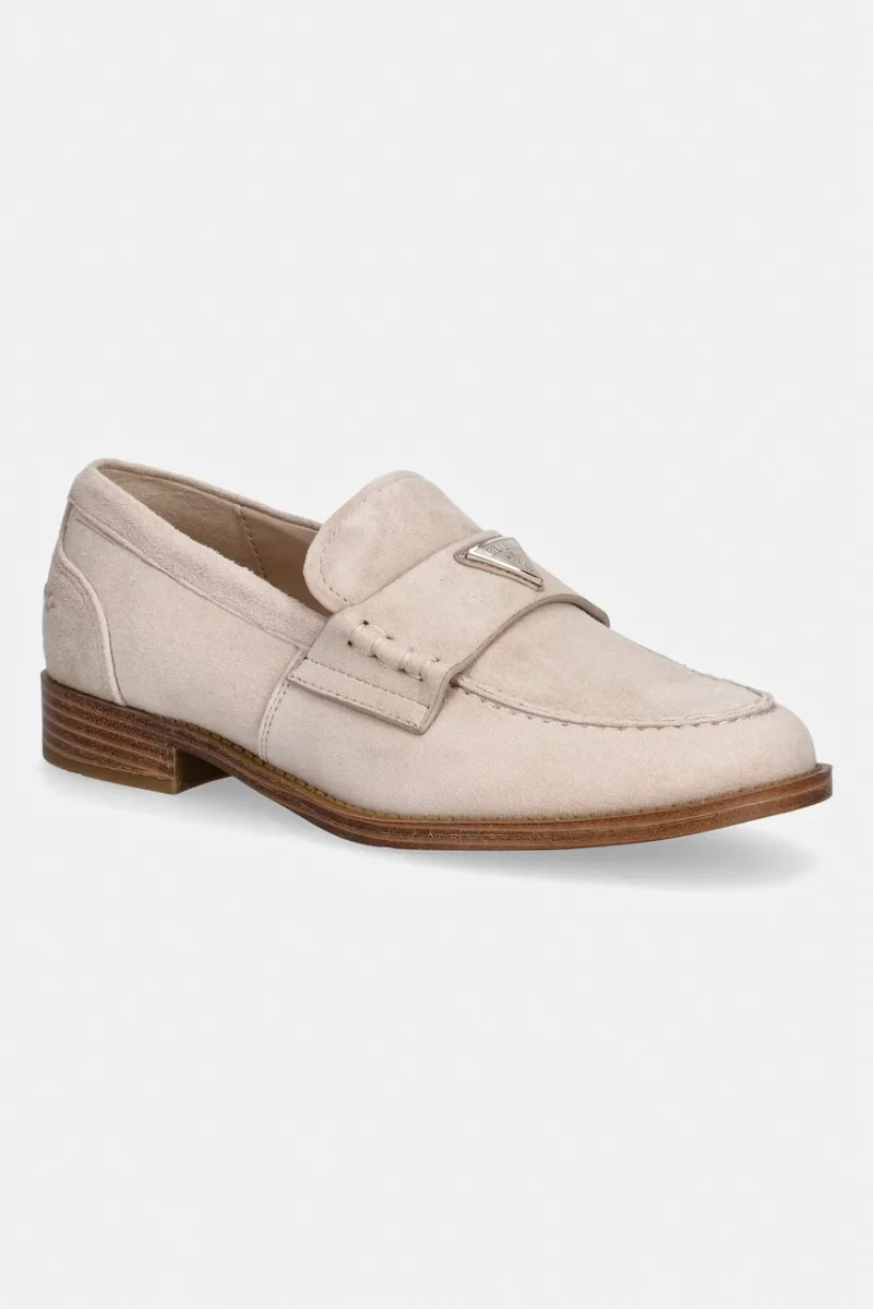 Guess mocasini pentru femei din piele întoarsă BELISO