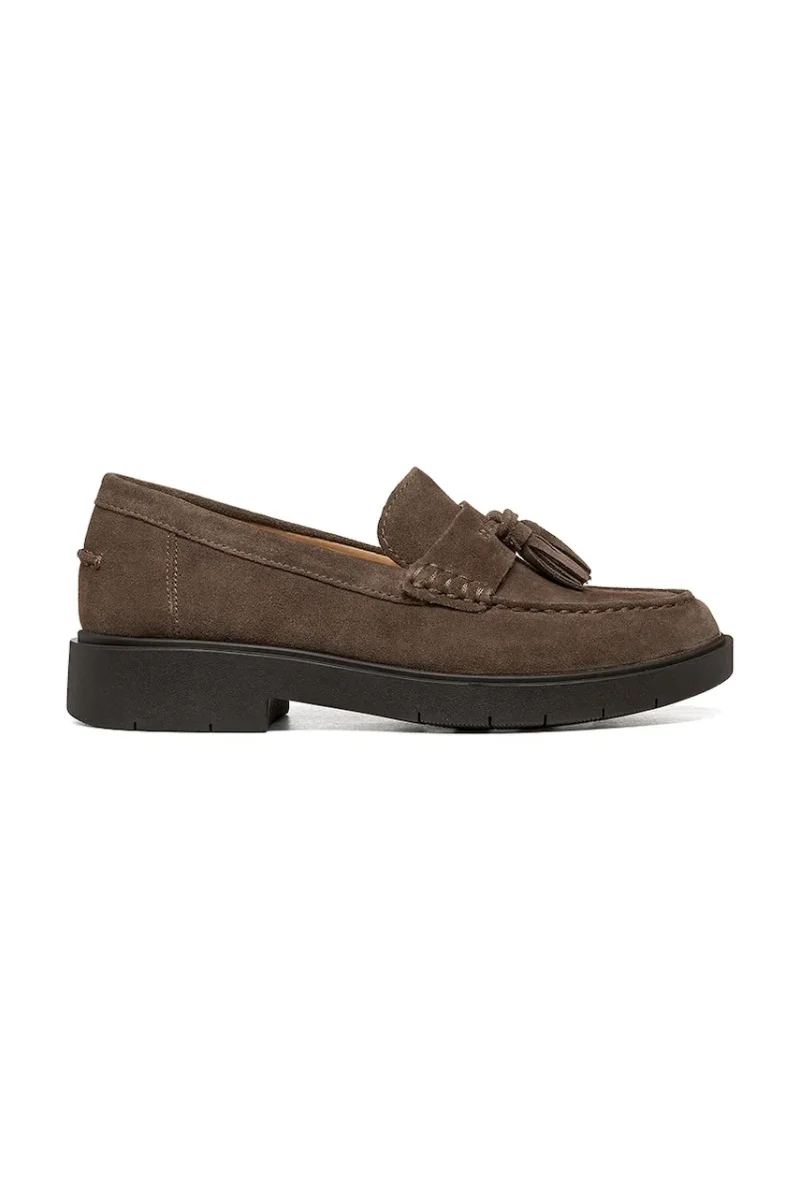 Geox loafers slip-on pentru femei din piele întoarsă D SPHERICA EC1 B