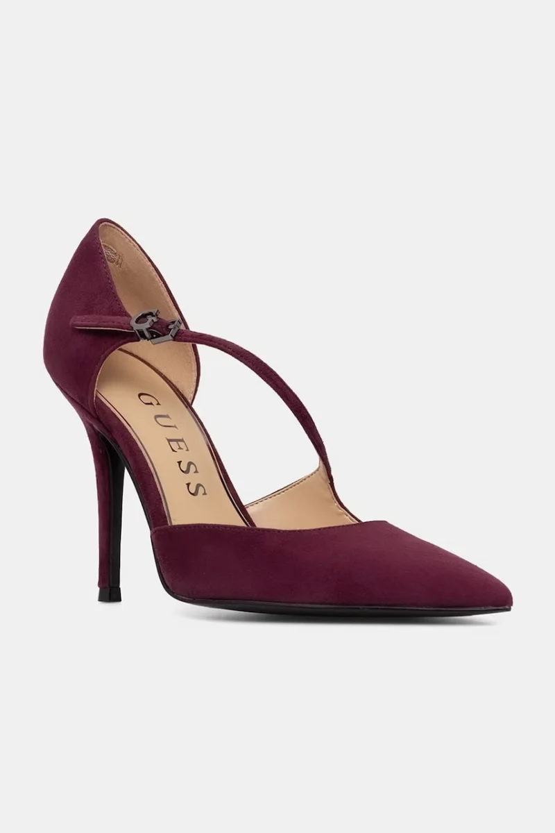 Guess pantofi cu toc stiletto din piele întoarsă NAPIPER