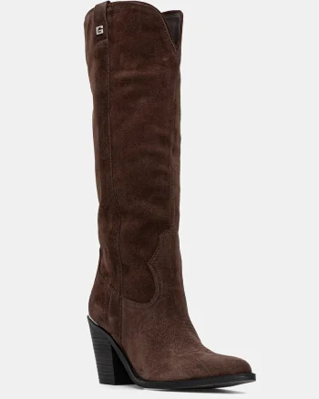 Guess cizme cowboy pentru femei din piele întoarsă SASHAN2