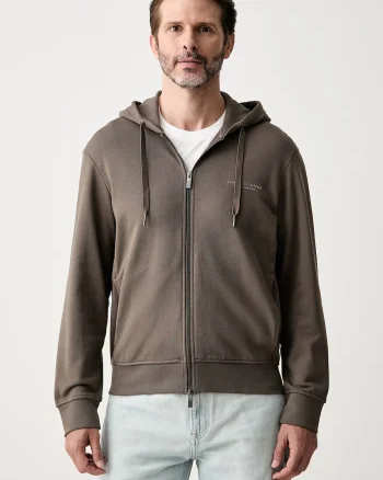 Armani Exchange hanorac cu fermoar și glugă pentru bărbați din bumbac