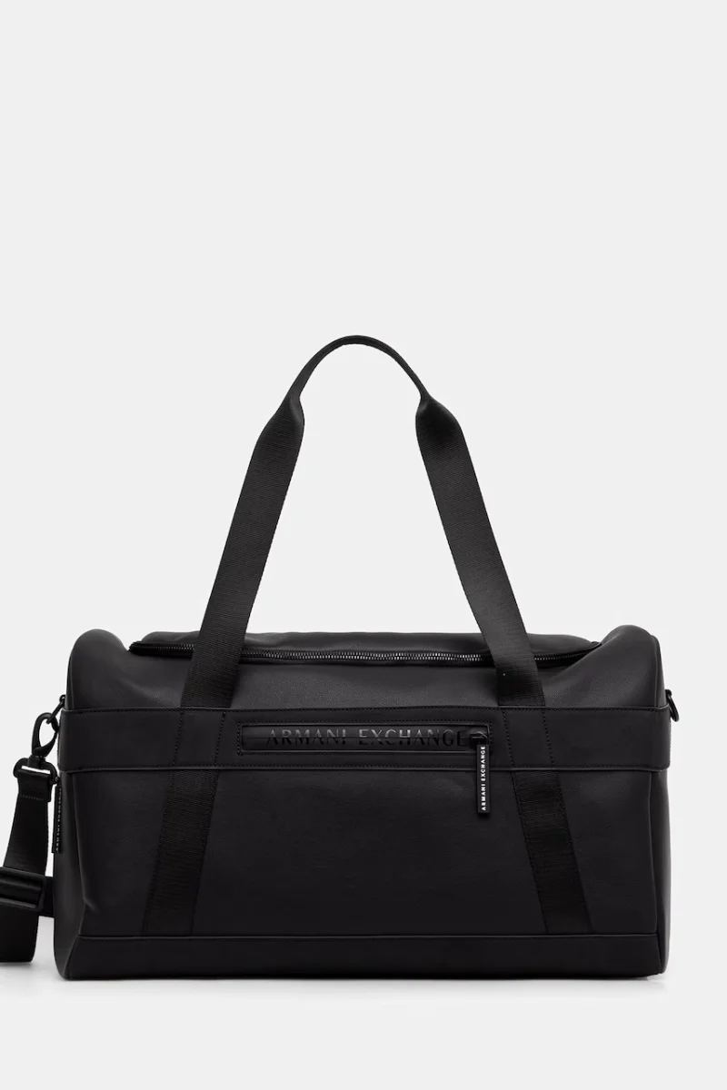 Armani Exchange geantă de călătorie pentru bărbați cu imitație de piele