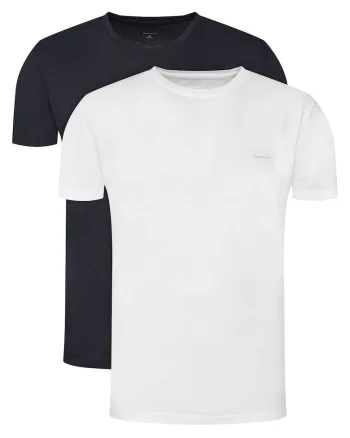 Set tricouri barbati  alb, bleumarin, bumbac, Alb/Negru