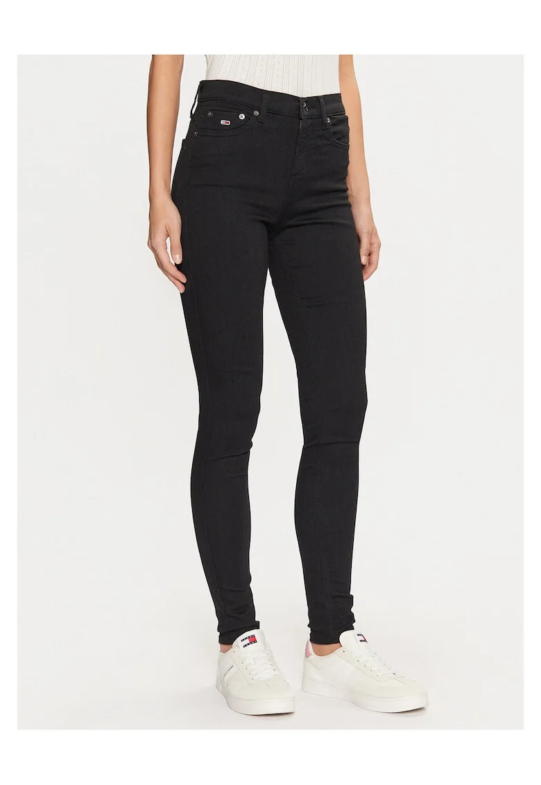 Blugi dama  negru, denim,