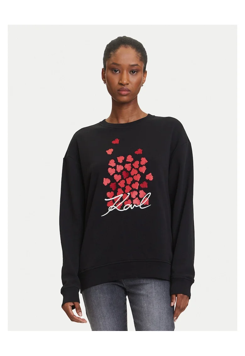 Bluza dama  negru, cu logo