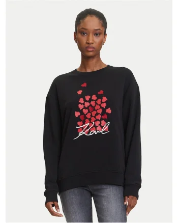 Bluza dama  negru, cu logo
