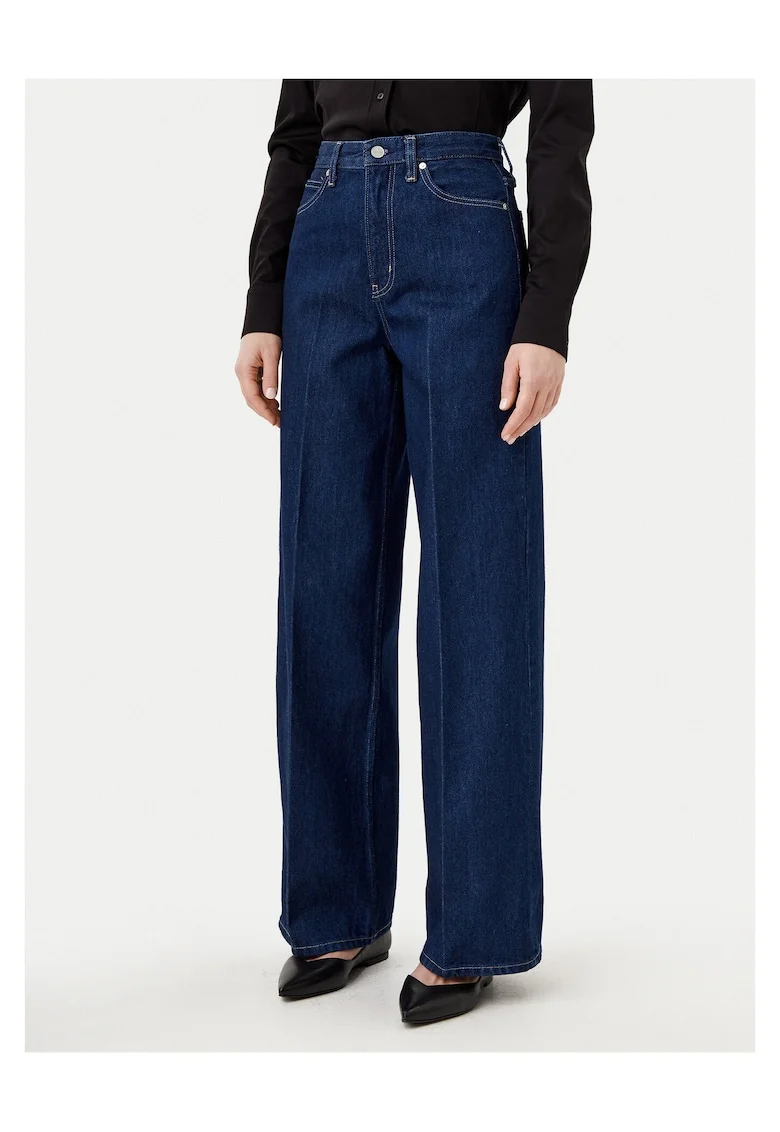 Blugi dama  Albastru, Wide Leg,