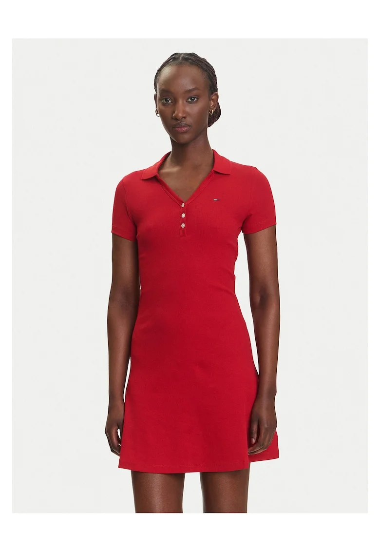 Rochie casual dama  rosu, material de calitate