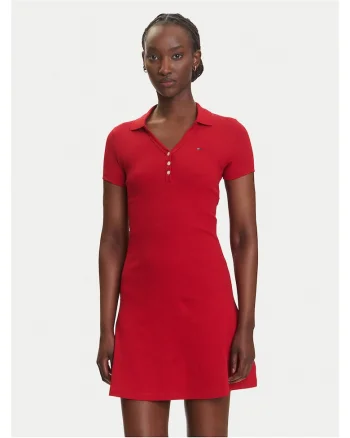Rochie casual dama  rosu, material de calitate