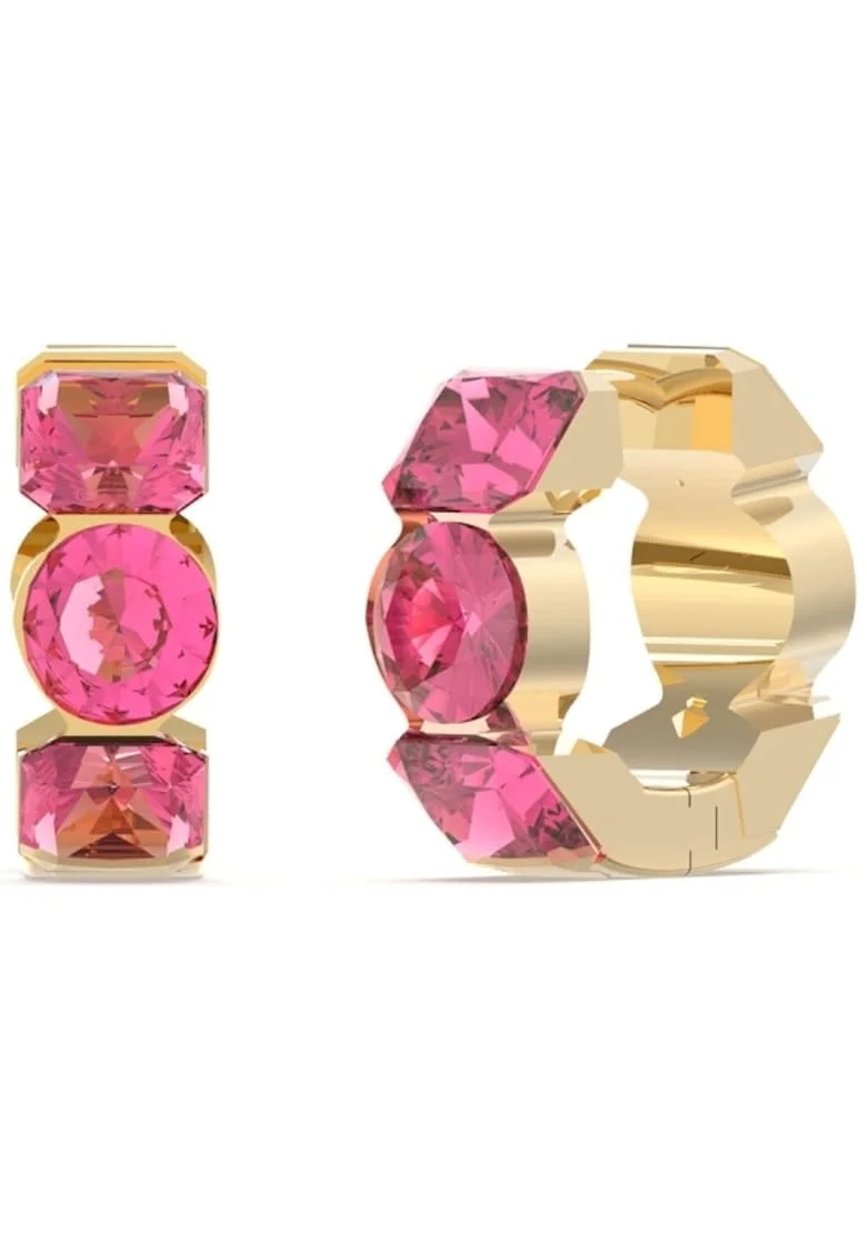 Cercei  Crazy Earring rotunzi si cristale roz JUBE03305JWYGFCT-U, Auriu