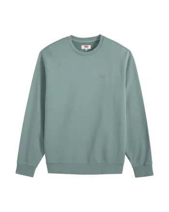 Bluza de trening cu decolteu la baza gatului si logo, Gri/Albastru