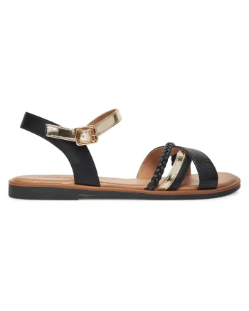 Sandale dama  WFA3897-12, negru/auriu
