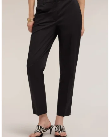 Pantaloni chino slim fit cu model uni, Negru