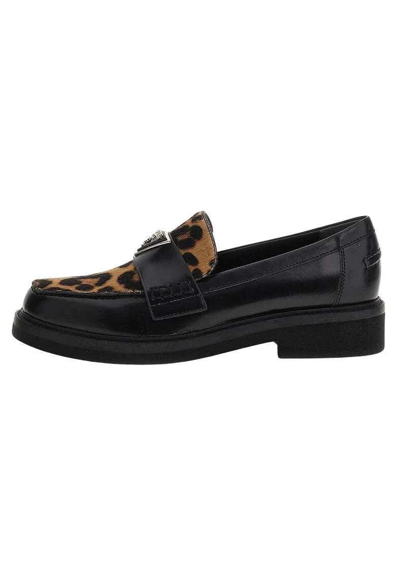 Pantofi loafer din piele cu animal print Lordsy,