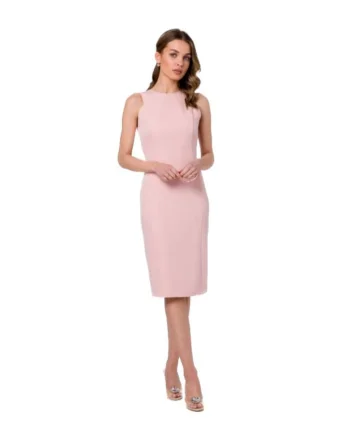 Stil Rochie mini de dama Lilott S342 roz pudra, Roz