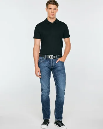 Tricou polo uni din bumbac