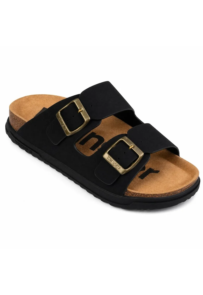 Papuci barbati  BELVILLE, confort sporit, talpa usoara, negru, sintetic