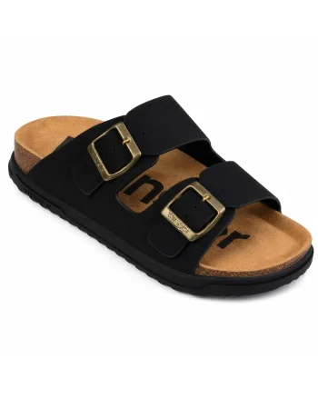 Papuci barbati  BELVILLE, confort sporit, talpa usoara, negru, sintetic