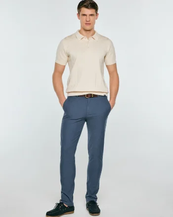 Tricou uni polo din bumbac .