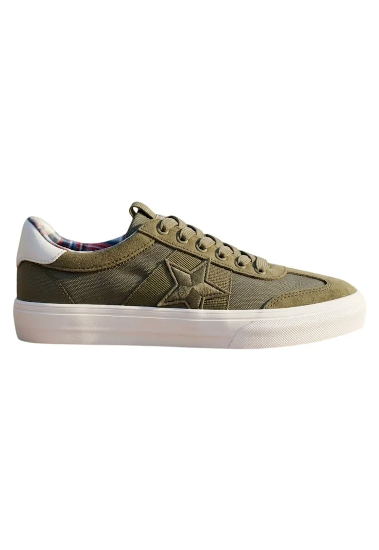 Pantofi sport cu profil jos si insertii din piele intoarsa Stella,