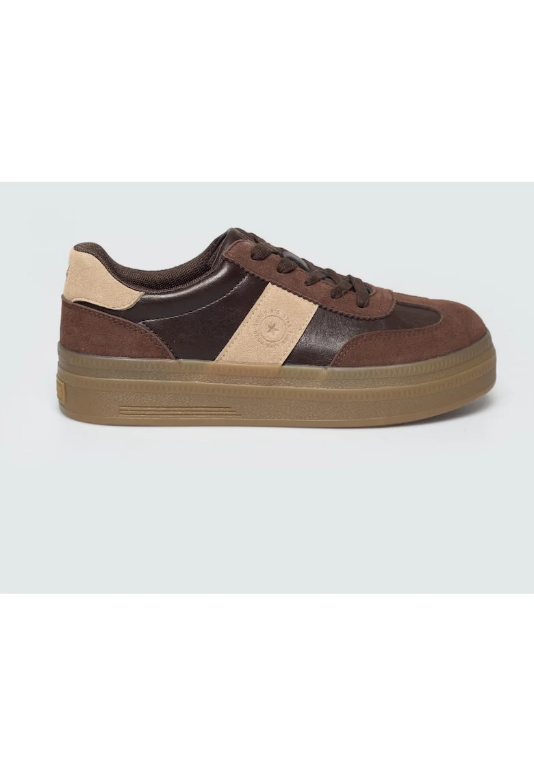 Pantofi sport wedge din piele ecologica,