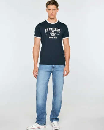 Tricou din bumbac cu imprimeu logo .,